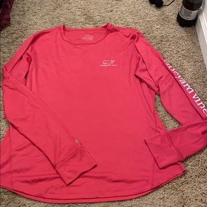 Vineyard Vines pink long sleeve performance tee